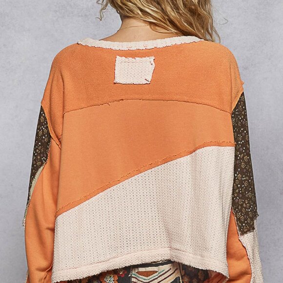 #115 POL Round-Neck, Long-Sleeve, Oversized Top - Picture 5 of 9